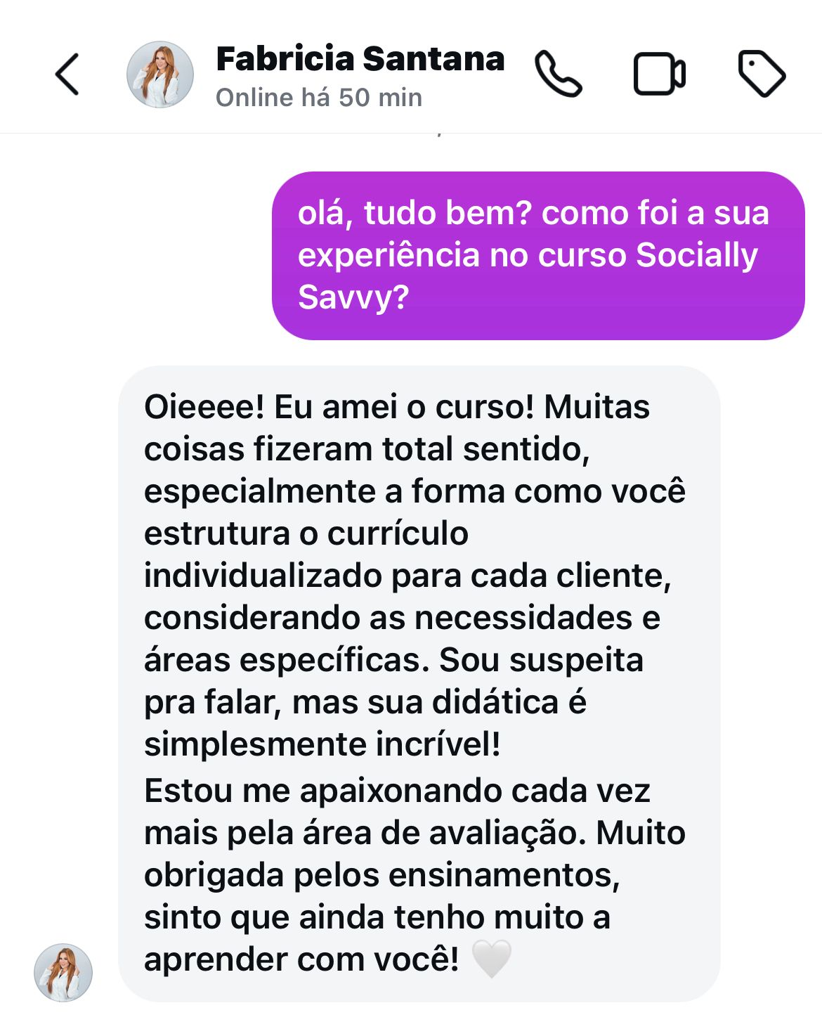 Depoimento da Fabrícia Santana sobre o curso de Habilidades Sociais