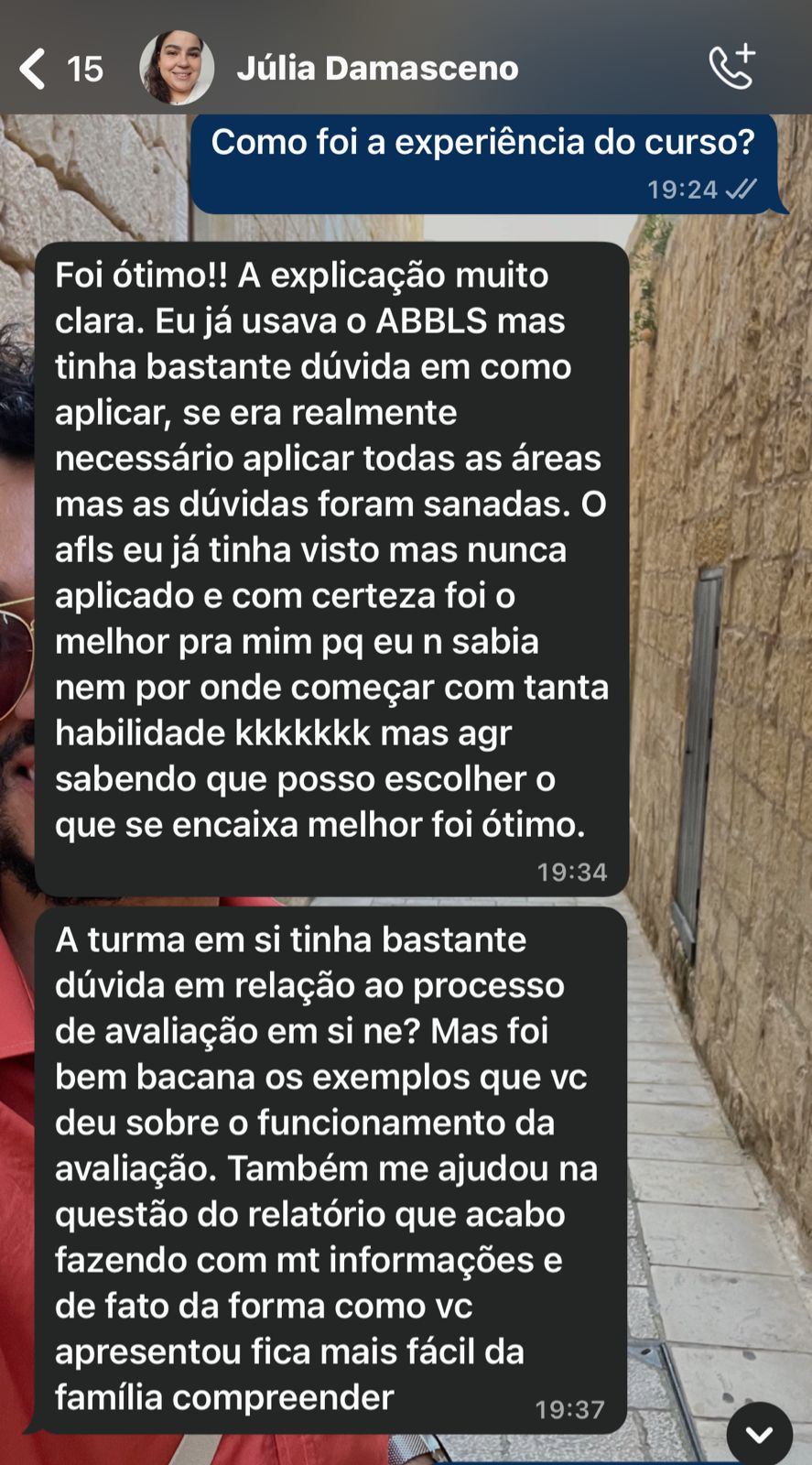 Depoimento da Júlia Damasceno sobre o curso ABLLS-R/AFLS